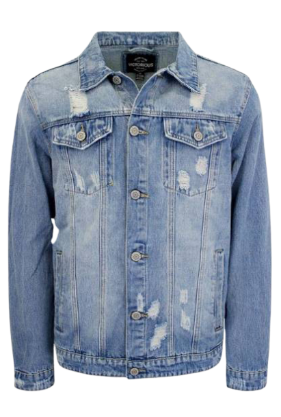 Distressed Denim Jacket - J-Lawrey Boutique